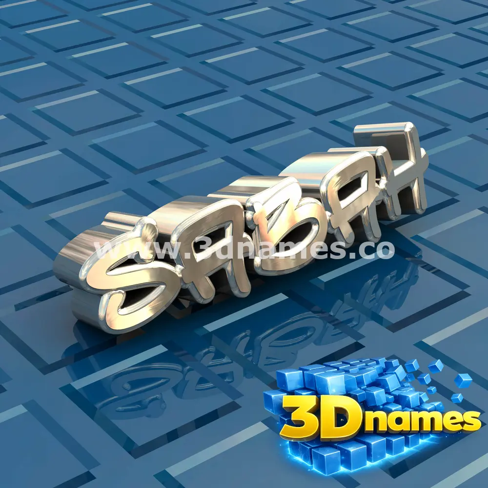 sabah in Blue Bling style - 3D name wallpaper