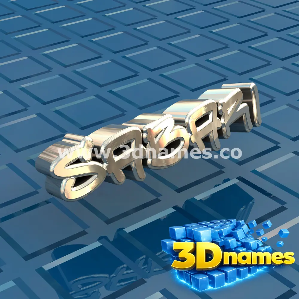 sabari in Blue Bling style - 3D name wallpaper