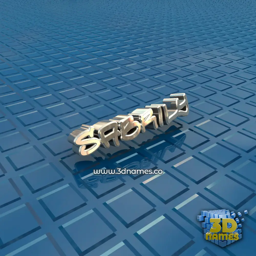 sabrily in Blue Bling style - 3D name wallpaper