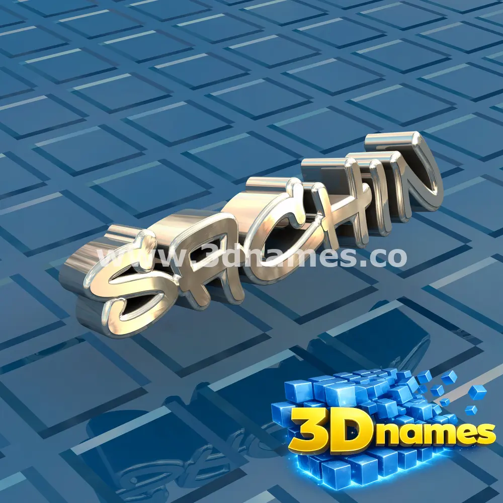 sachin in Blue Bling style - 3D name wallpaper
