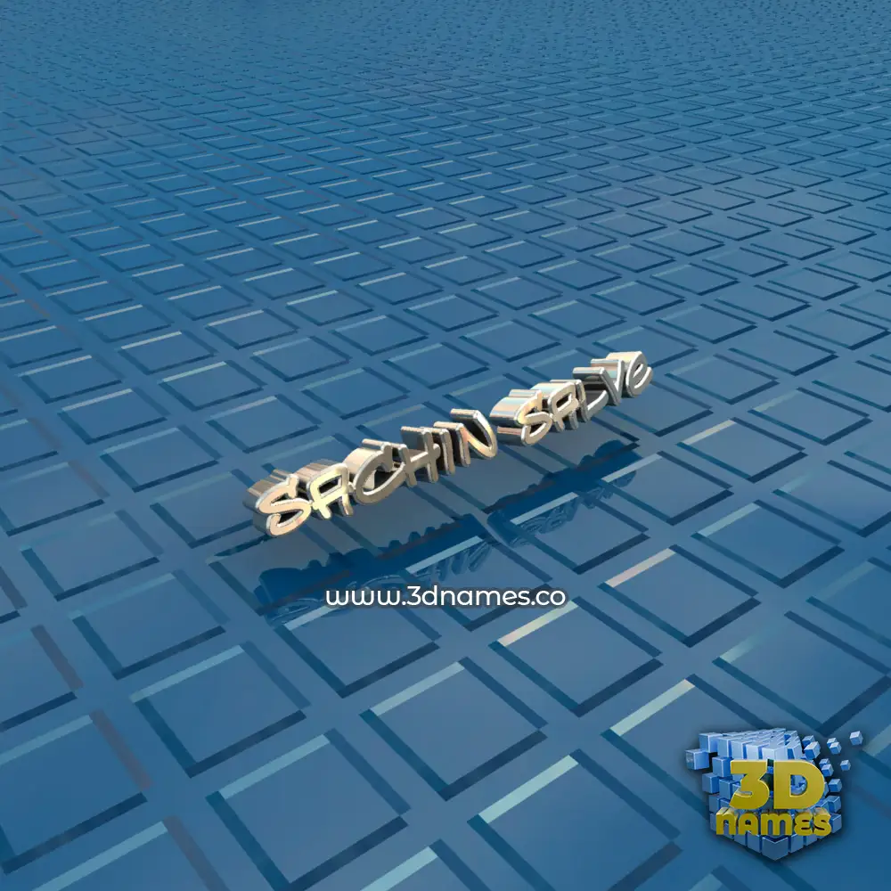 sachin salve in Blue Bling style - 3D name wallpaper