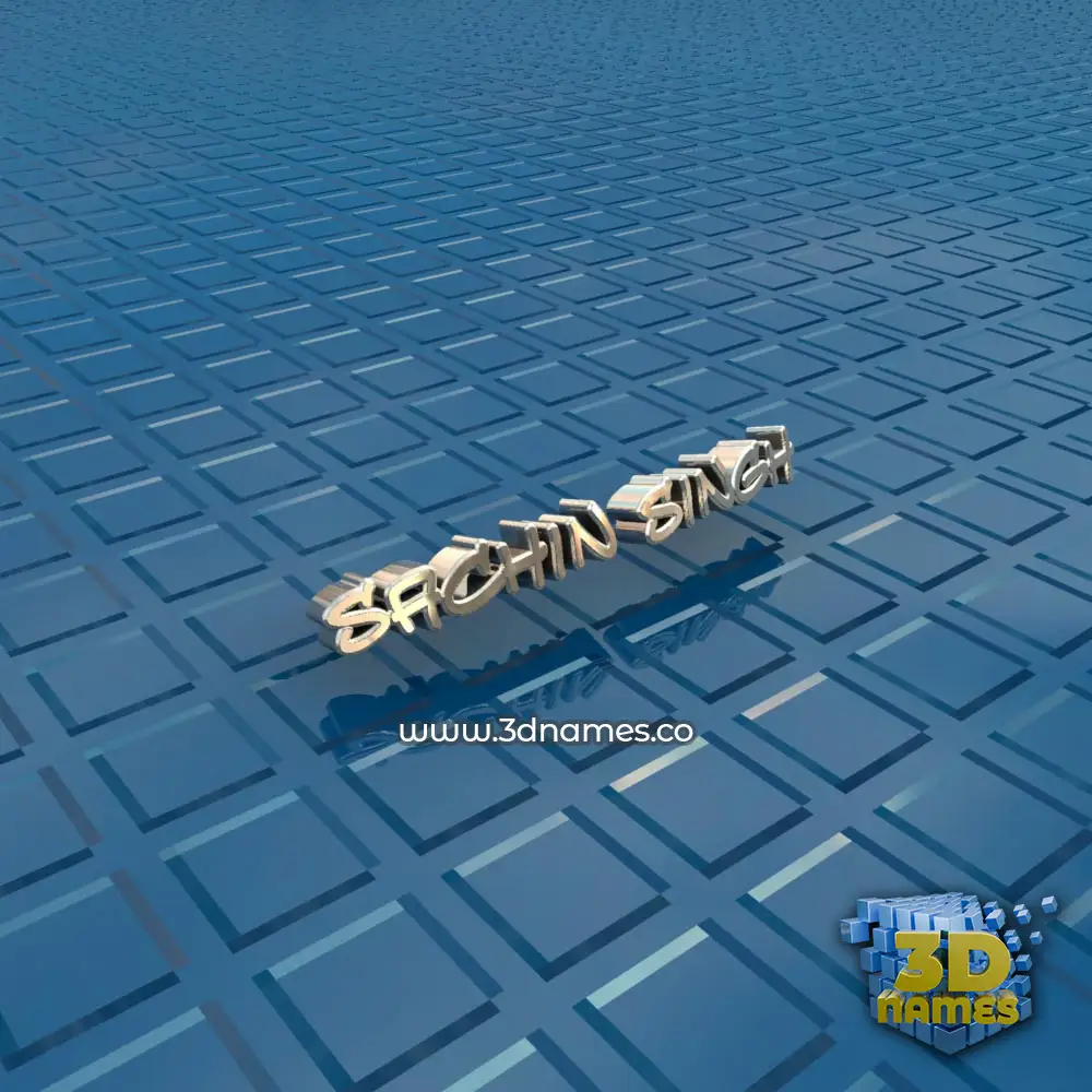 sachin singh in Blue Bling style - 3D name wallpaper