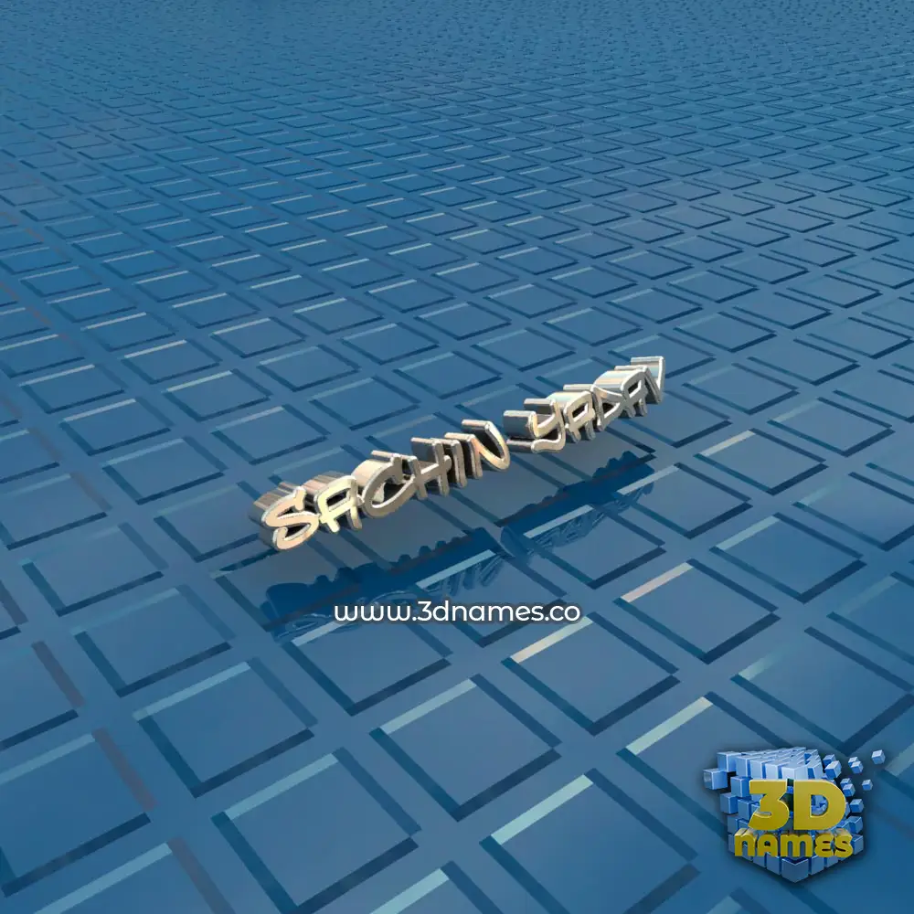 sachin yadav in Blue Bling style - 3D name wallpaper