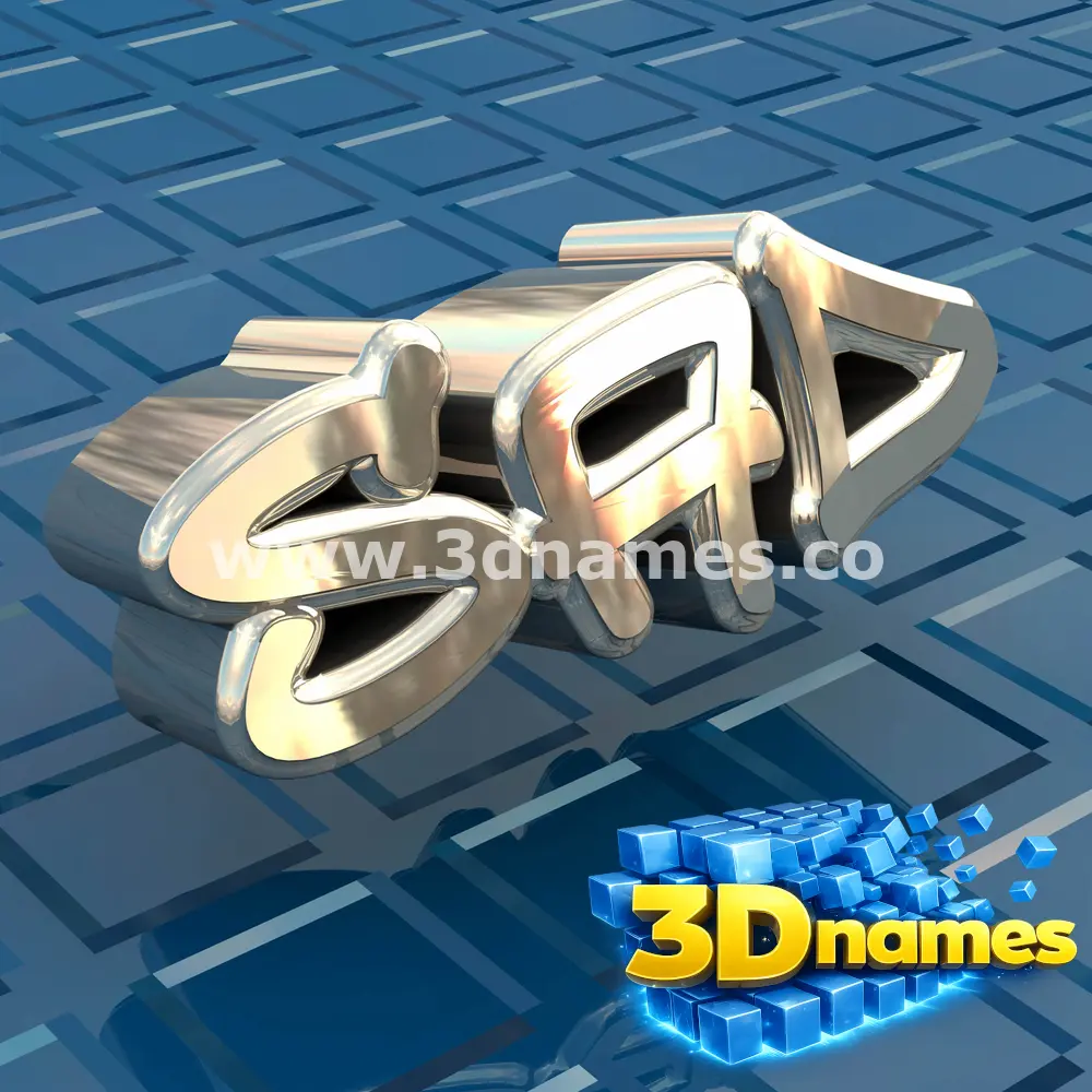 sad in Blue Bling style - 3D name wallpaper