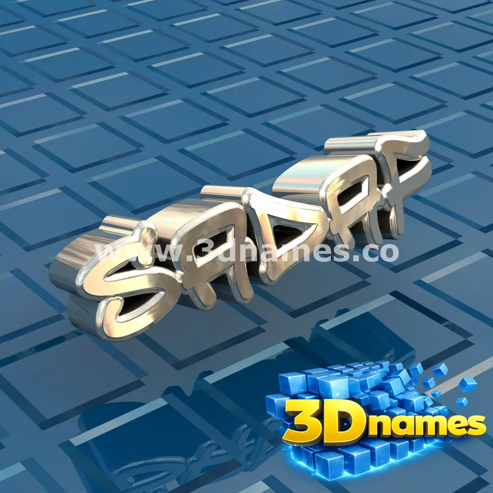 sadaf in Blue Bling style - 3D name wallpaper
