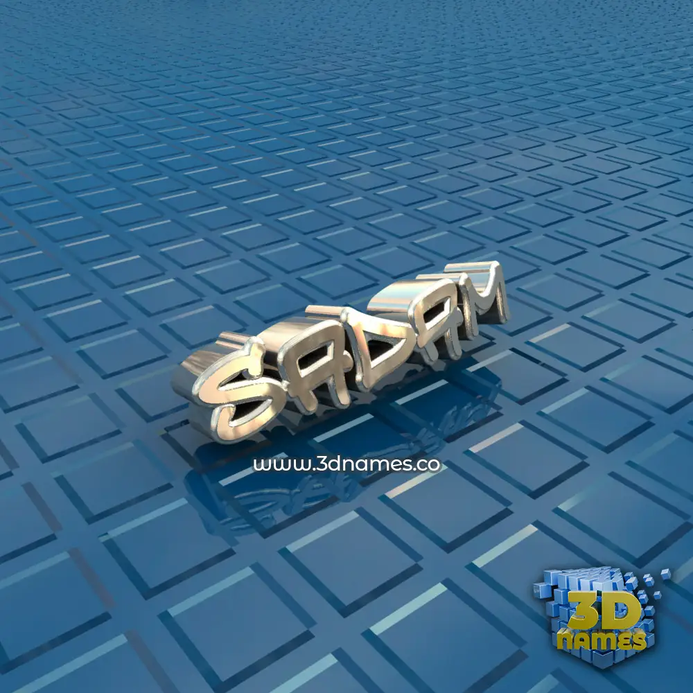 sadam in Blue Bling style - 3D name wallpaper