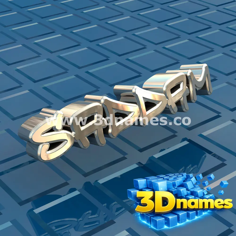 saddam in Blue Bling style - 3D name wallpaper