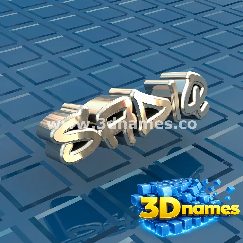sadiq in Blue Bling style - 3D name wallpaper