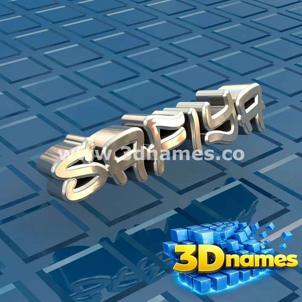 safiya in Blue Bling style - 3D name wallpaper