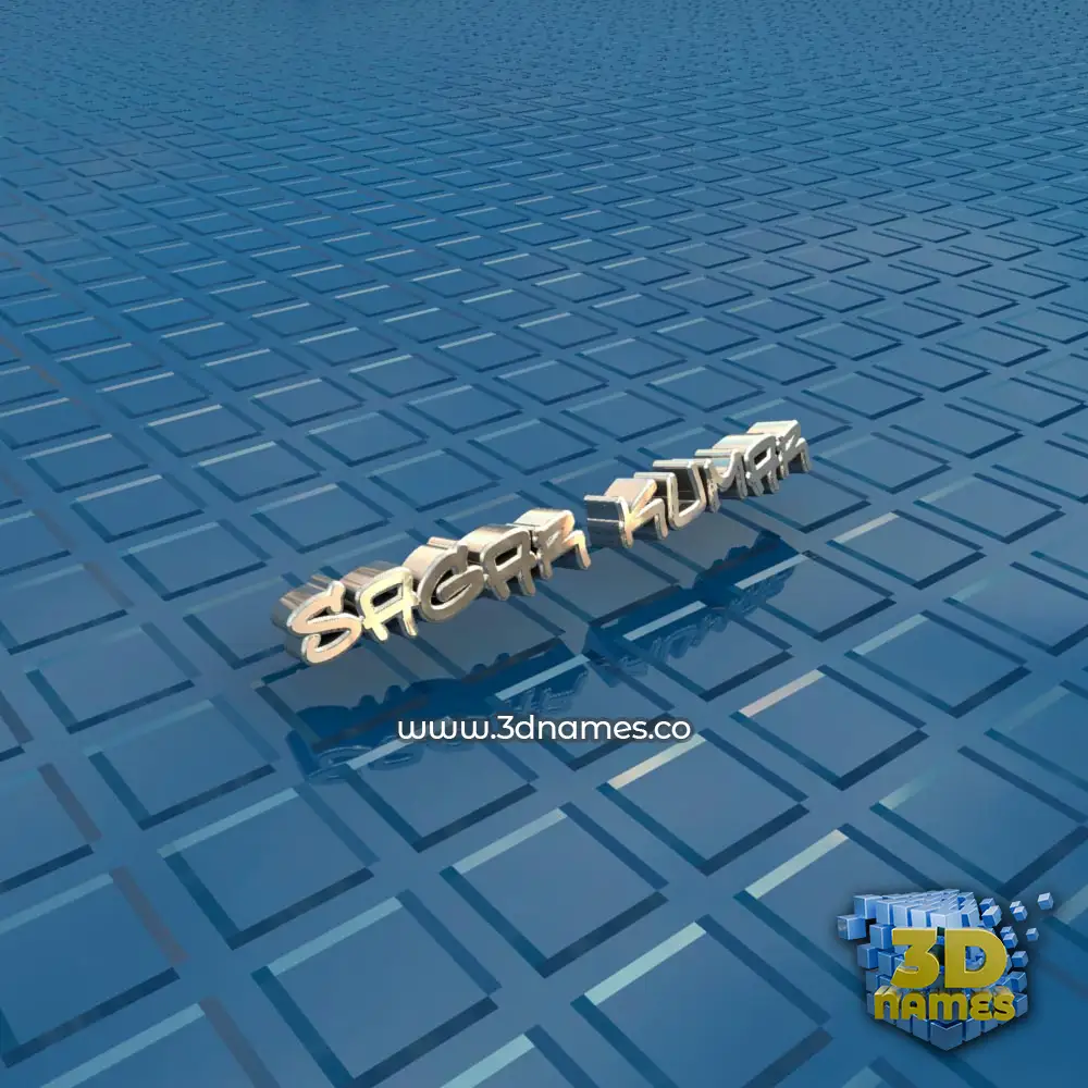 sagar kumar in Blue Bling style - 3D name wallpaper