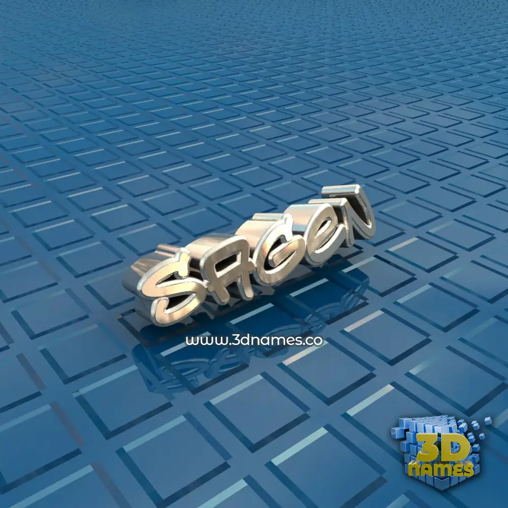sagen in Blue Bling style - 3D name wallpaper