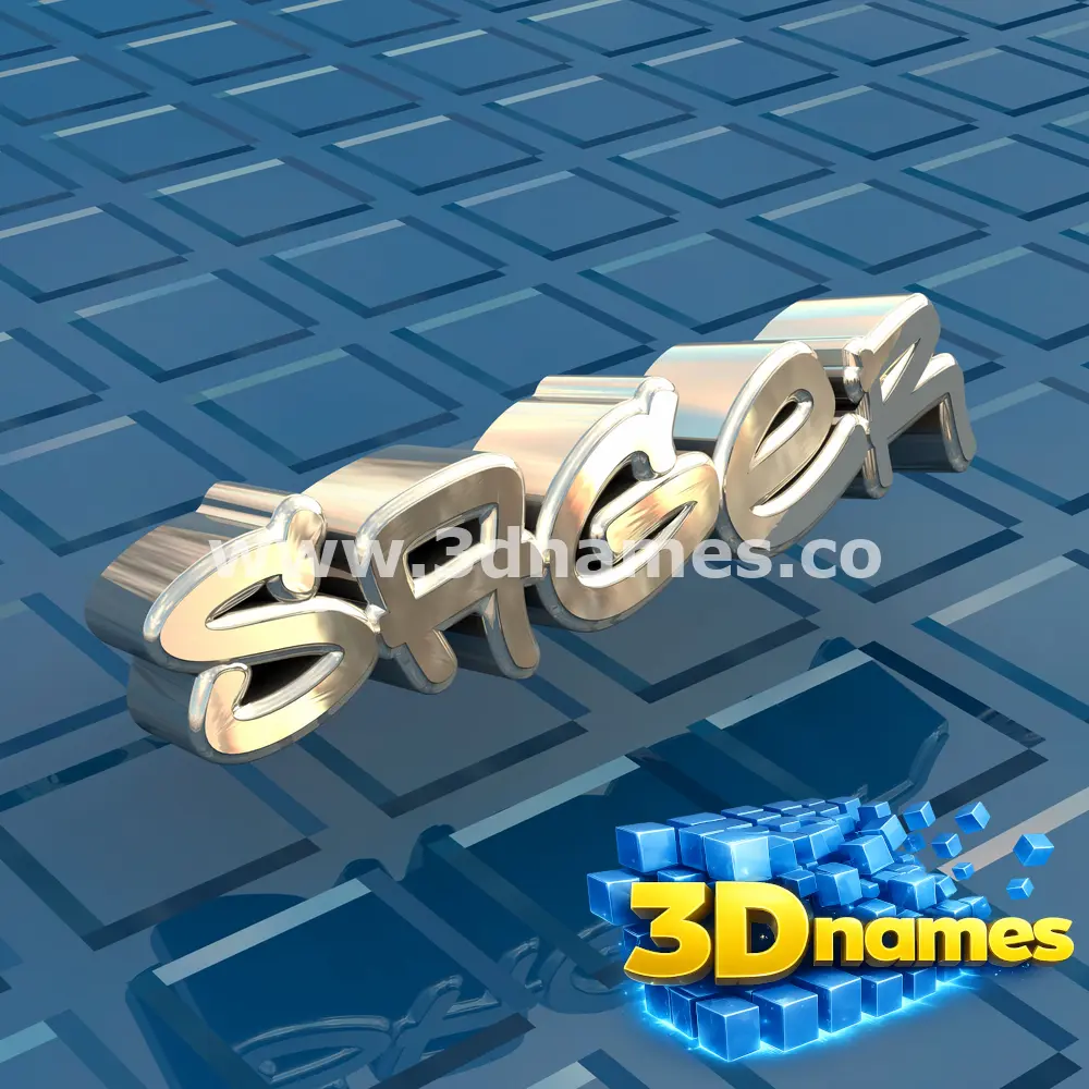 sager in Blue Bling style - 3D name wallpaper