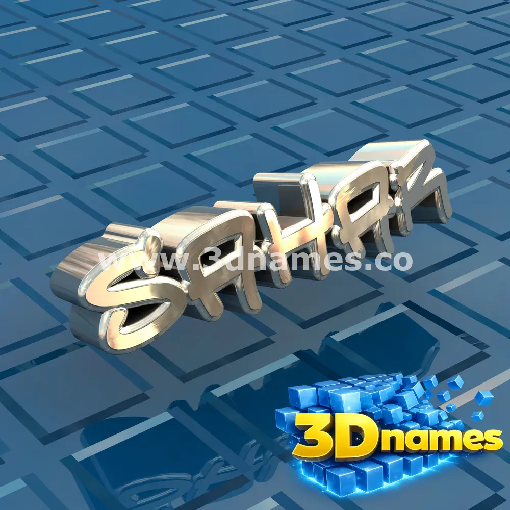 sahar in Blue Bling style - 3D name wallpaper