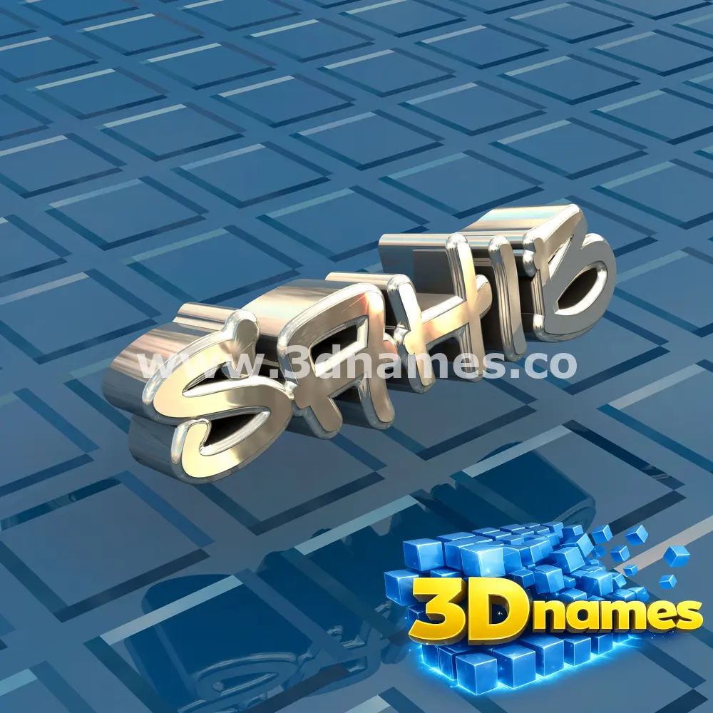 sahib in Blue Bling style - 3D name wallpaper
