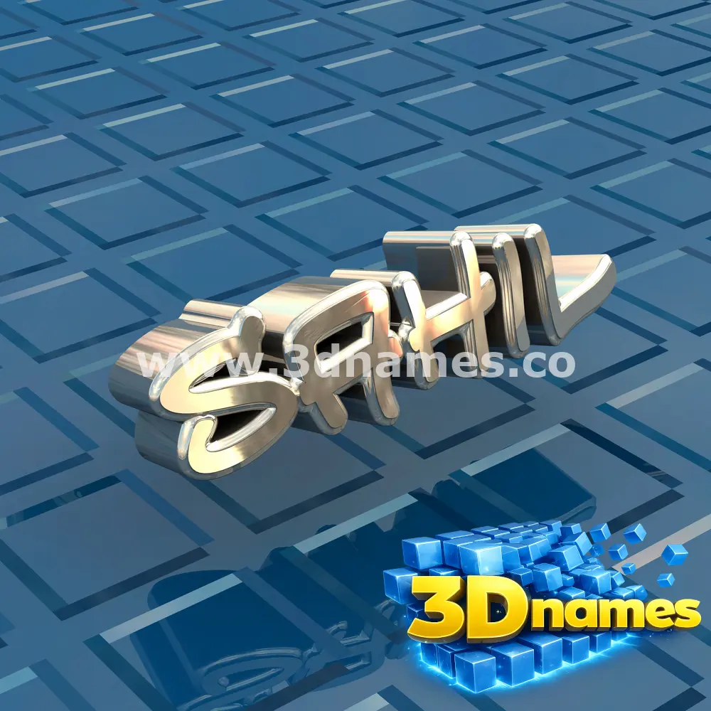 sahil in Blue Bling style - 3D name wallpaper