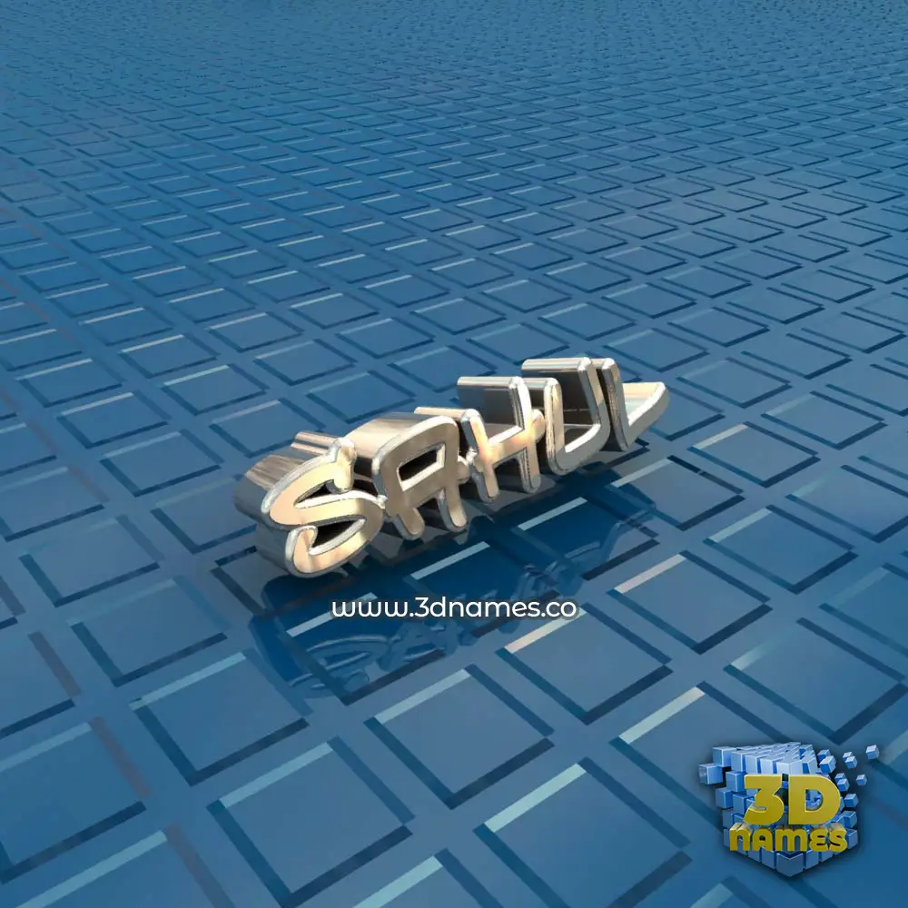 sahul in Blue Bling style - 3D name wallpaper