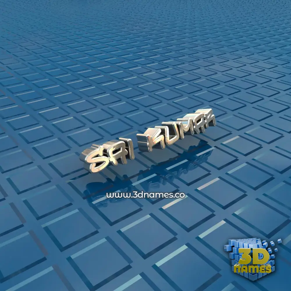 sai kumar in Blue Bling style - 3D name wallpaper