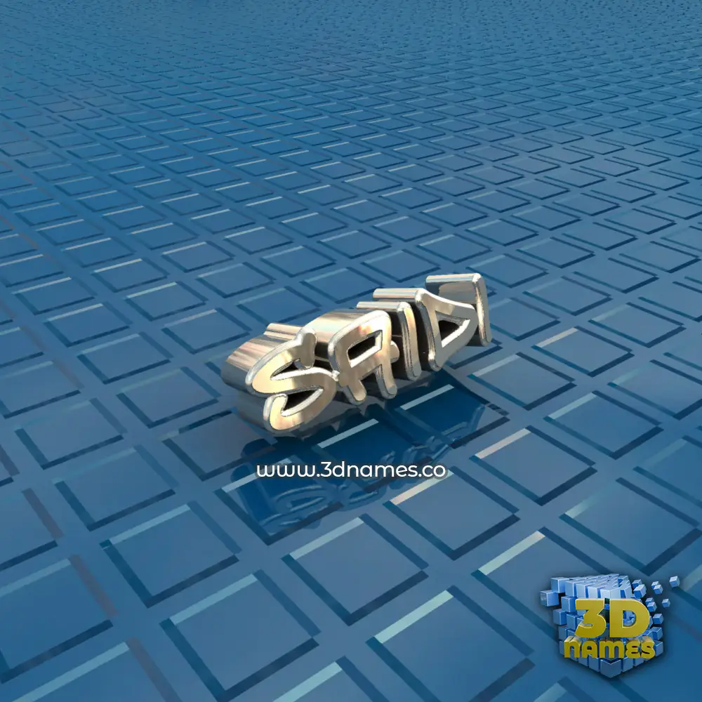 saidi in Blue Bling style - 3D name wallpaper