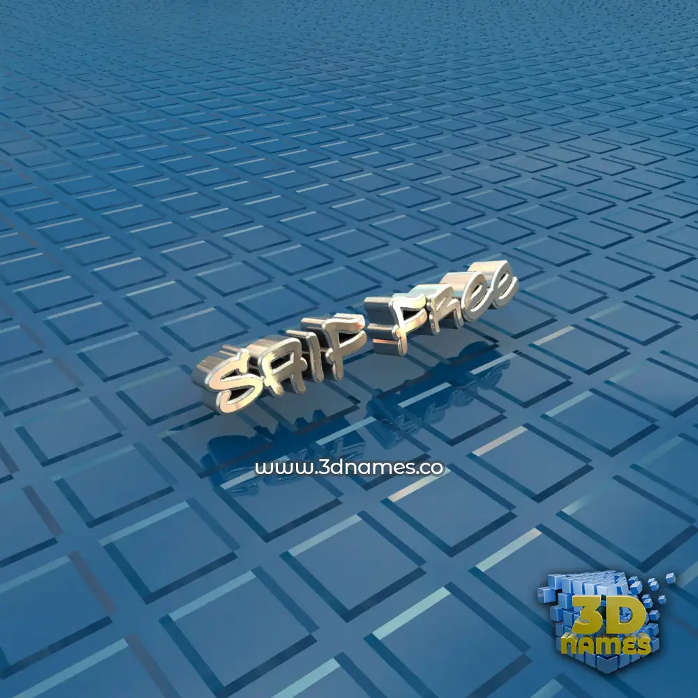 saif free in Blue Bling style - 3D name wallpaper