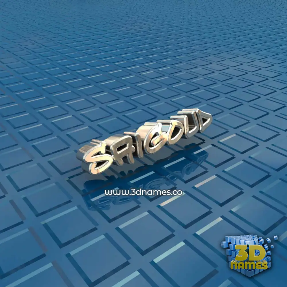 saigoud in Blue Bling style - 3D name wallpaper