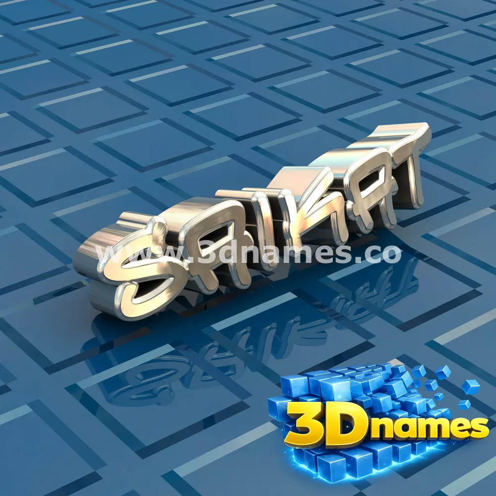saikat in Blue Bling style - 3D name wallpaper