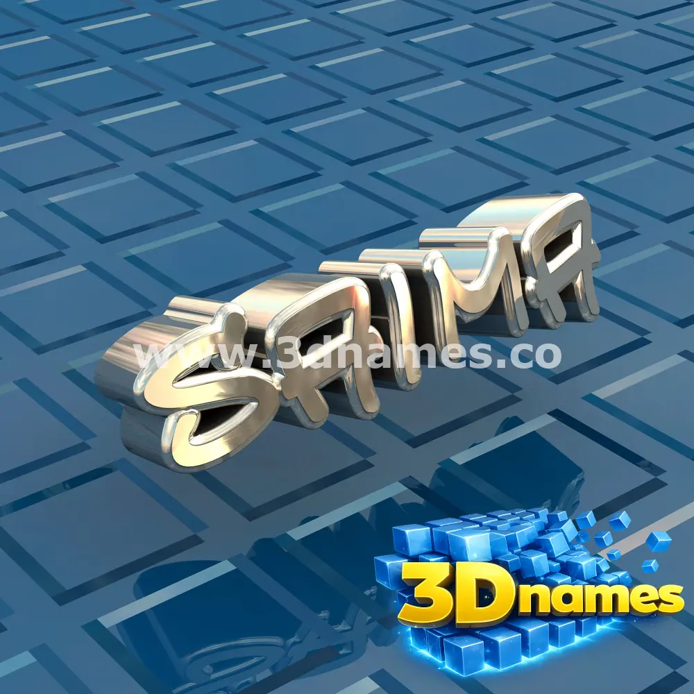 saima in Blue Bling style - 3D name wallpaper