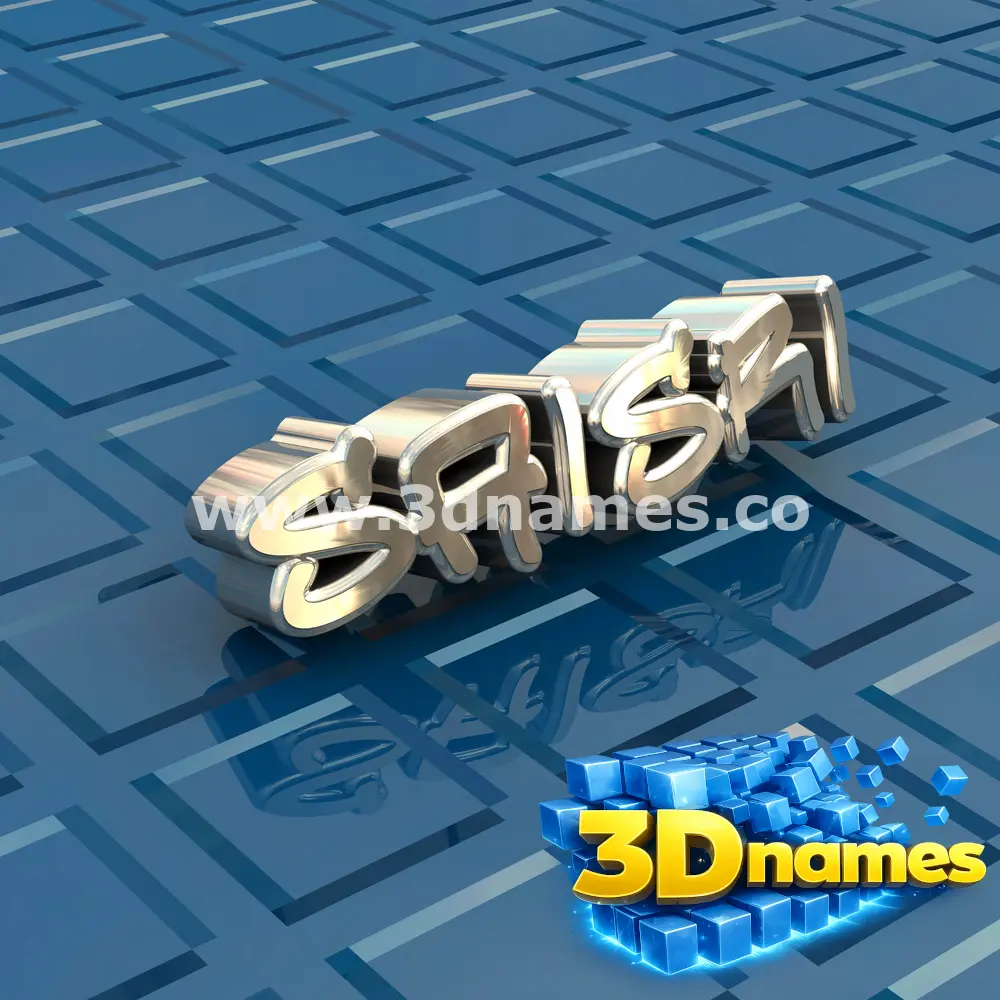 saisri in Blue Bling style - 3D name wallpaper