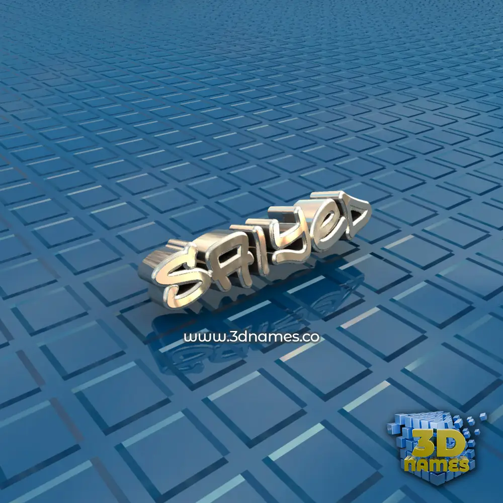 saiyed in Blue Bling style - 3D name wallpaper