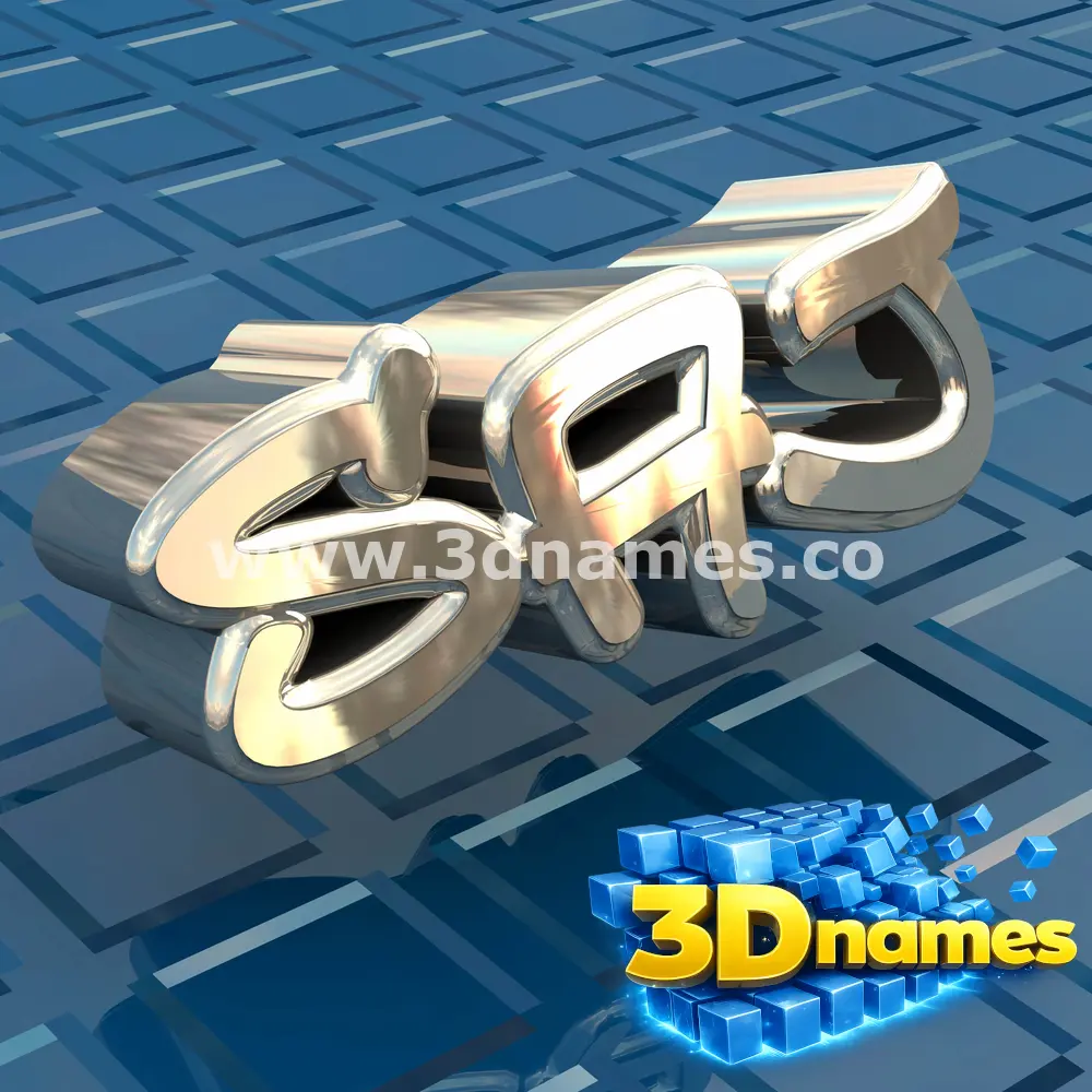 saj in Blue Bling style - 3D name wallpaper