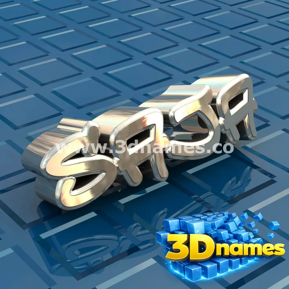 saja in Blue Bling style - 3D name wallpaper