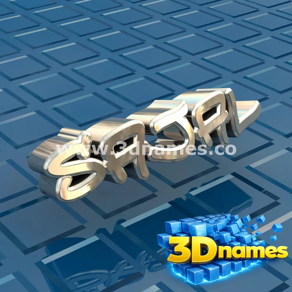 sajal in Blue Bling style - 3D name wallpaper