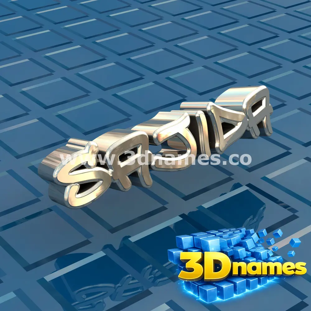 sajida in Blue Bling style - 3D name wallpaper