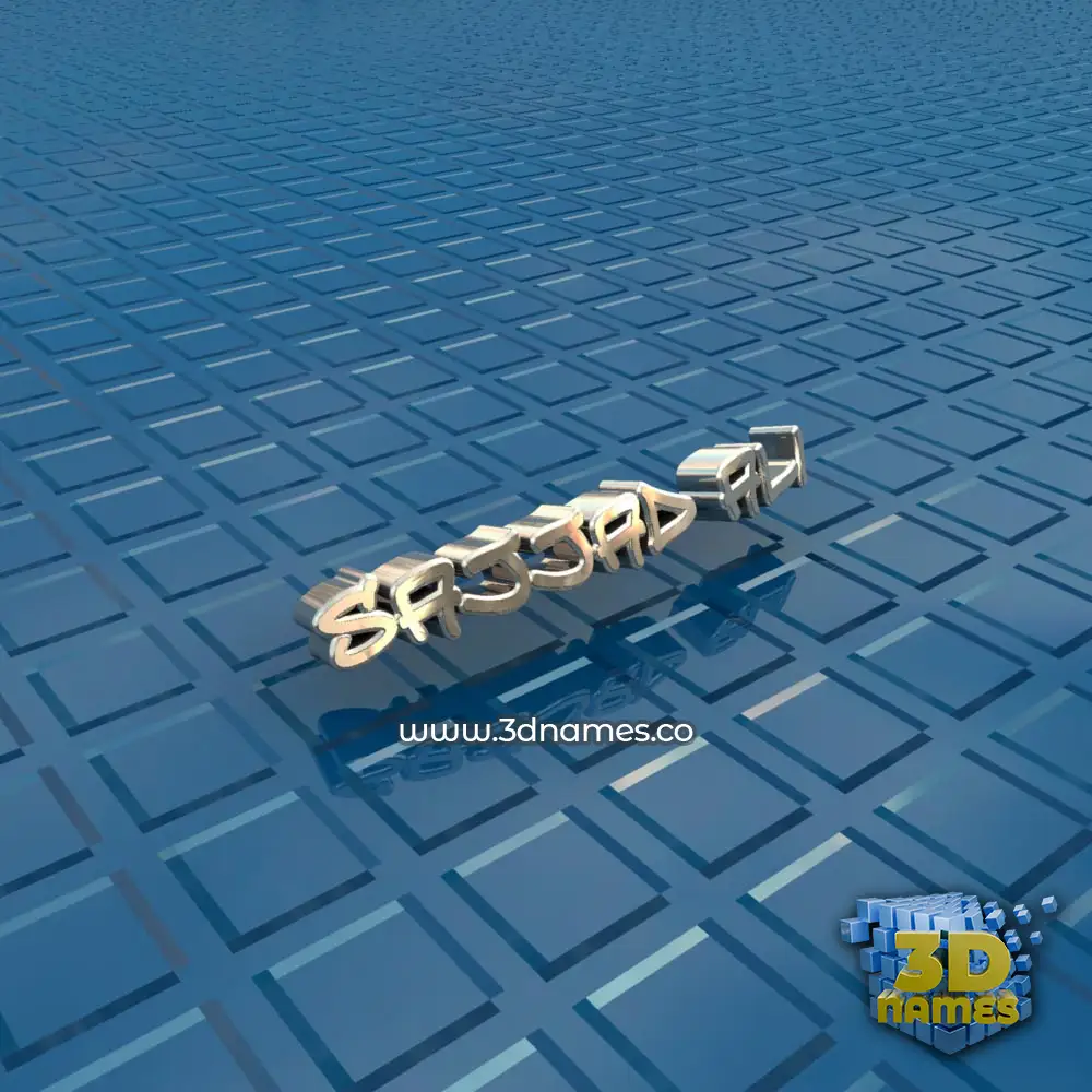 sajjad ali in Blue Bling style - 3D name wallpaper