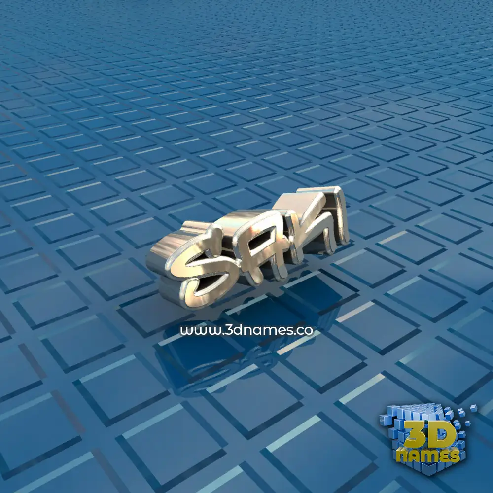 saki in Blue Bling style - 3D name wallpaper
