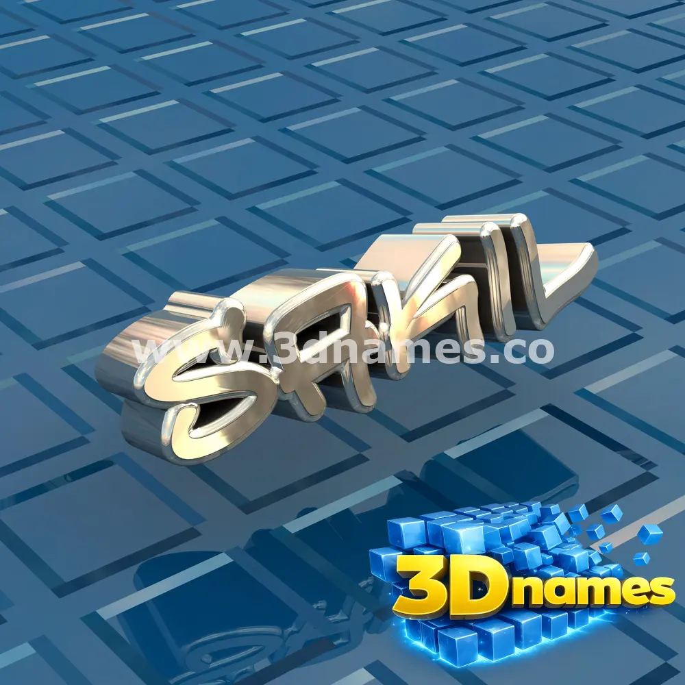 sakil in Blue Bling style - 3D name wallpaper