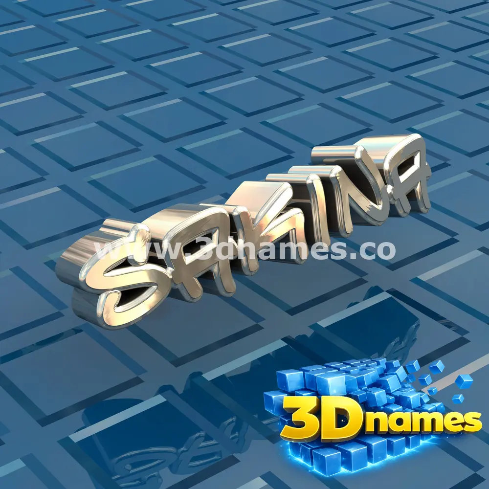 sakina in Blue Bling style - 3D name wallpaper