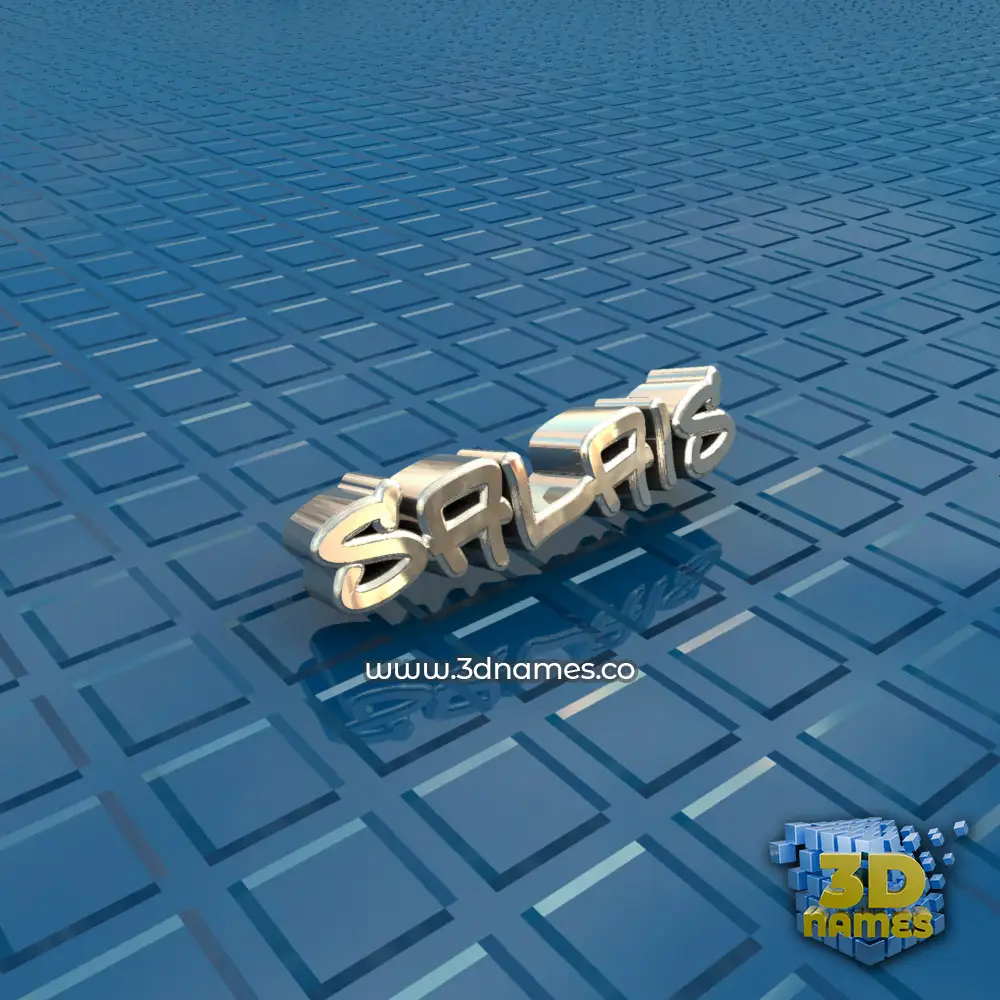 salais in Blue Bling style - 3D name wallpaper