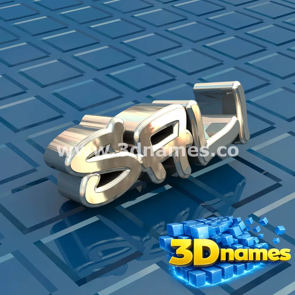 sali in Blue Bling style - 3D name wallpaper
