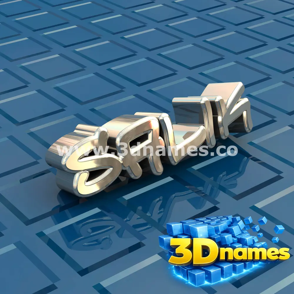 salik in Blue Bling style - 3D name wallpaper