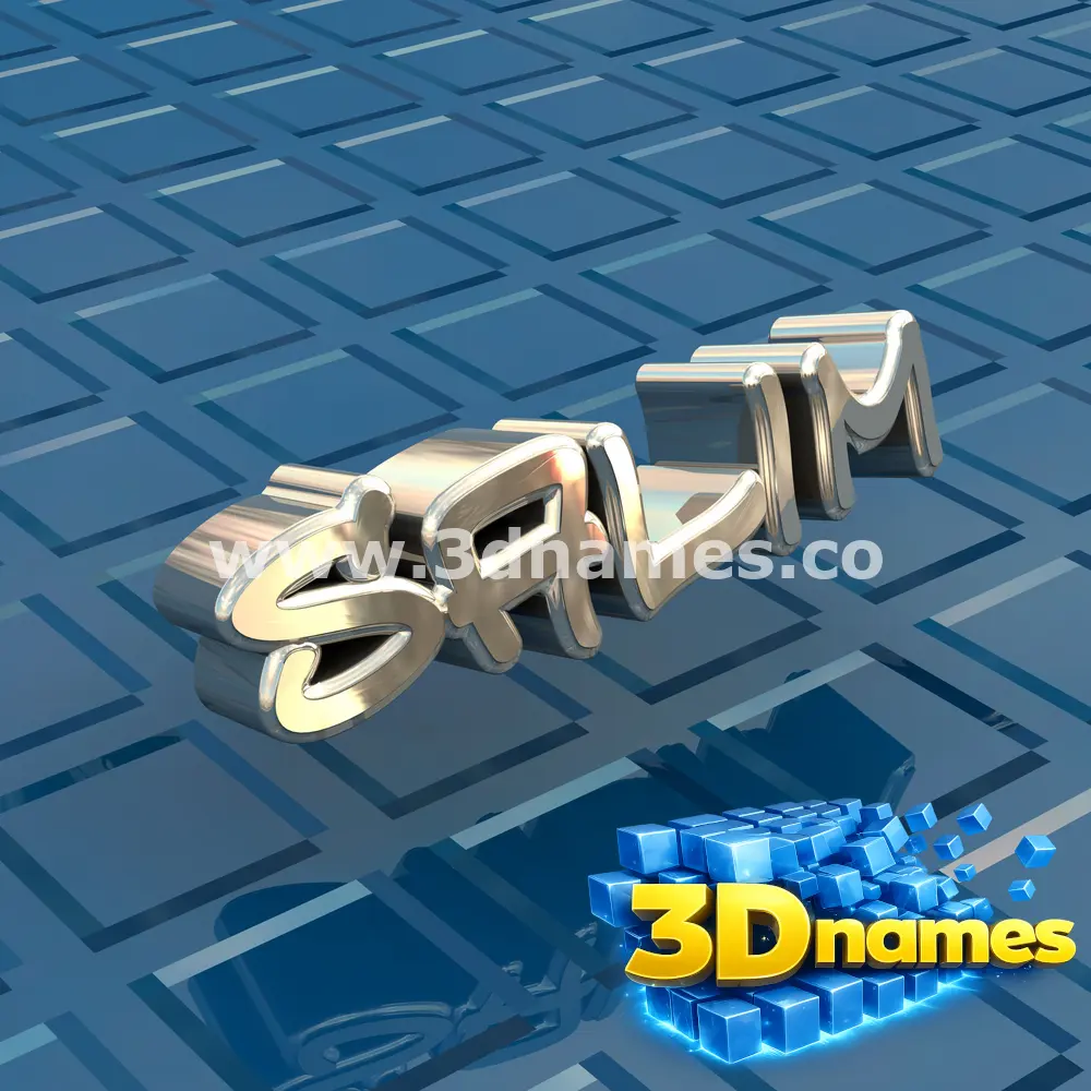 salim in Blue Bling style - 3D name wallpaper