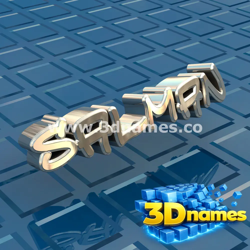 salman in Blue Bling style - 3D name wallpaper