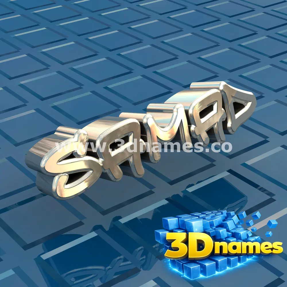 samad in Blue Bling style - 3D name wallpaper