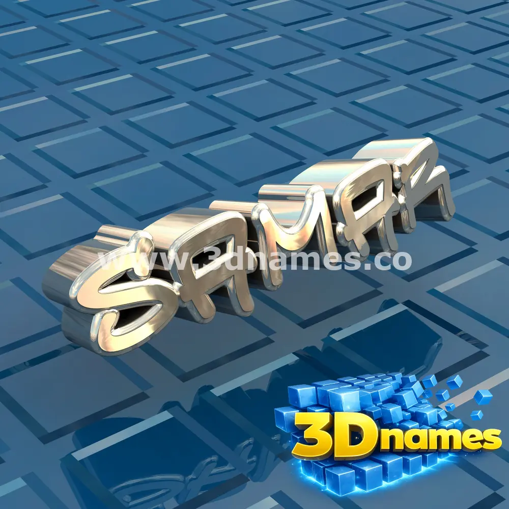samar in Blue Bling style - 3D name wallpaper