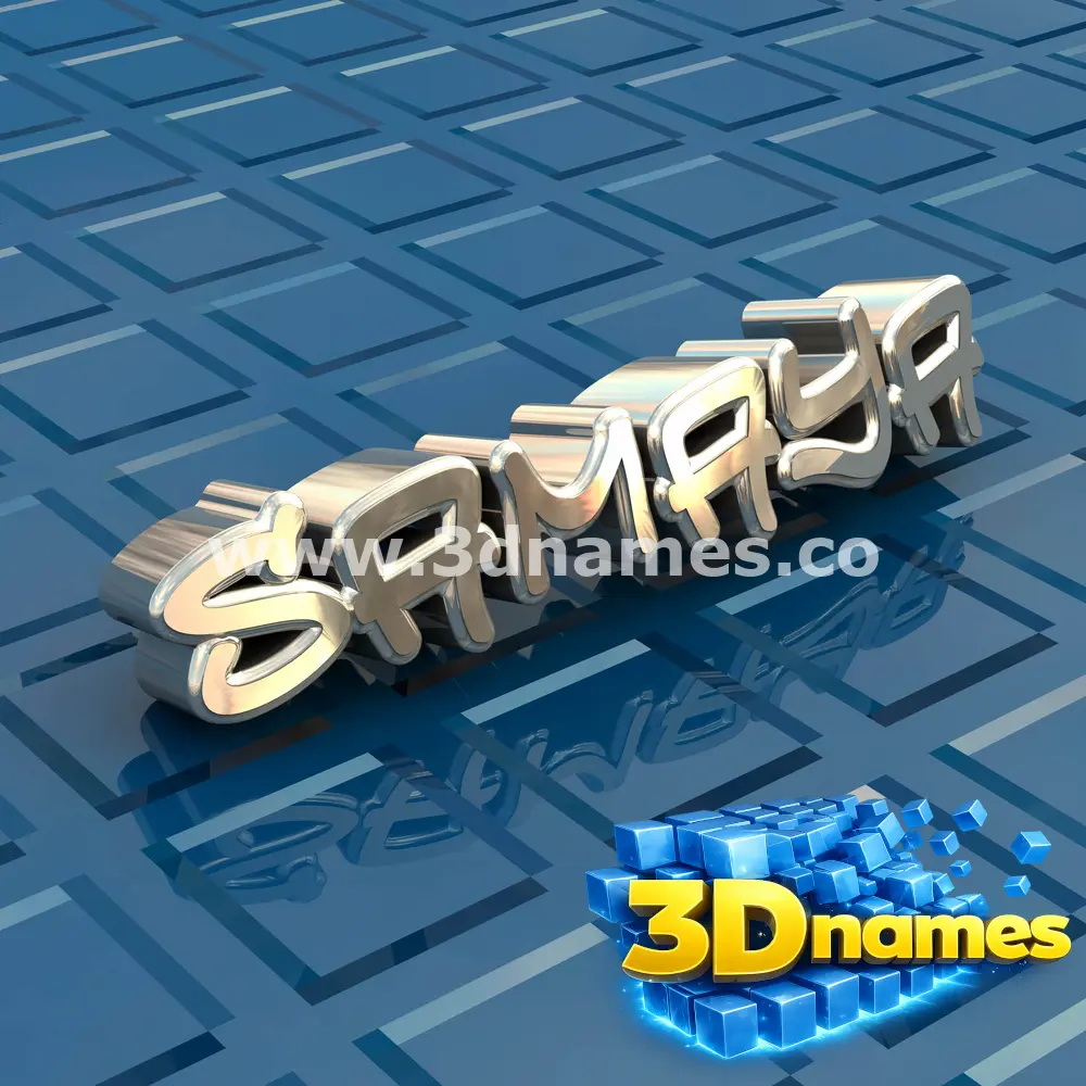 samaya in Blue Bling style - 3D name wallpaper