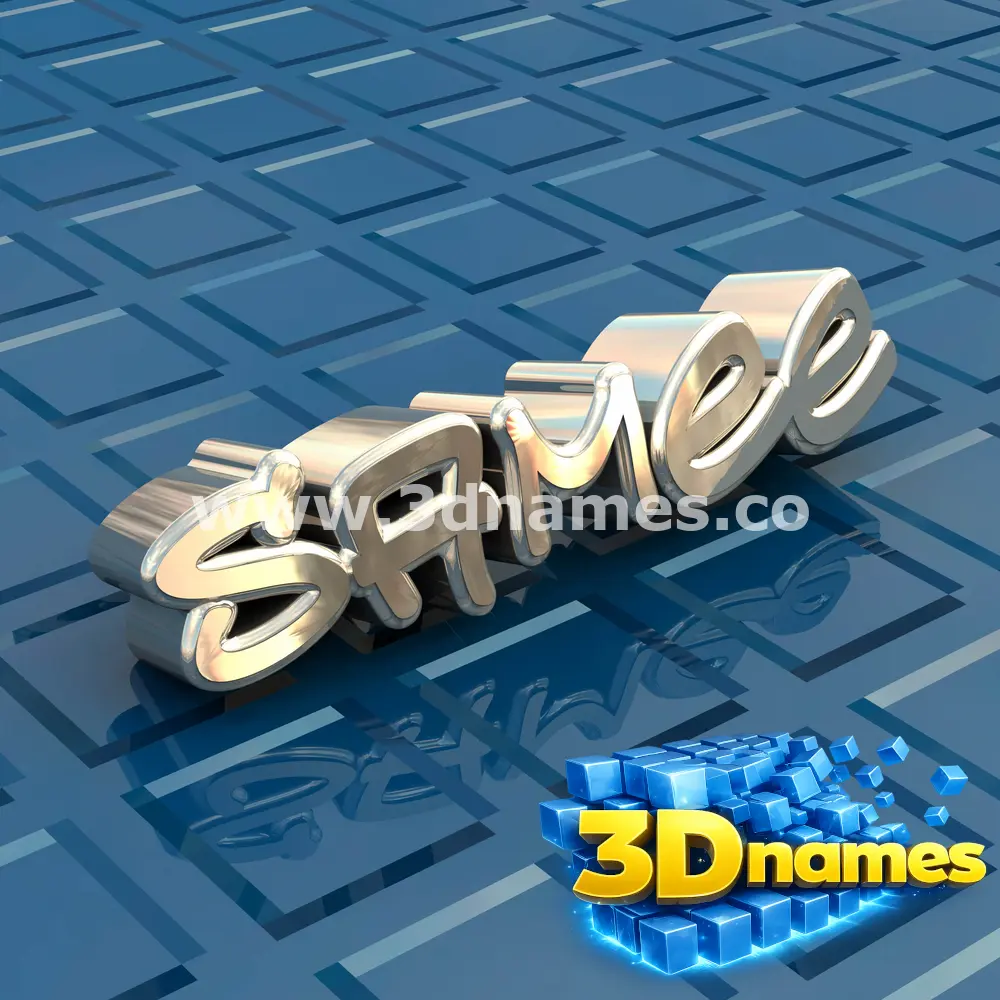 samee in Blue Bling style - 3D name wallpaper