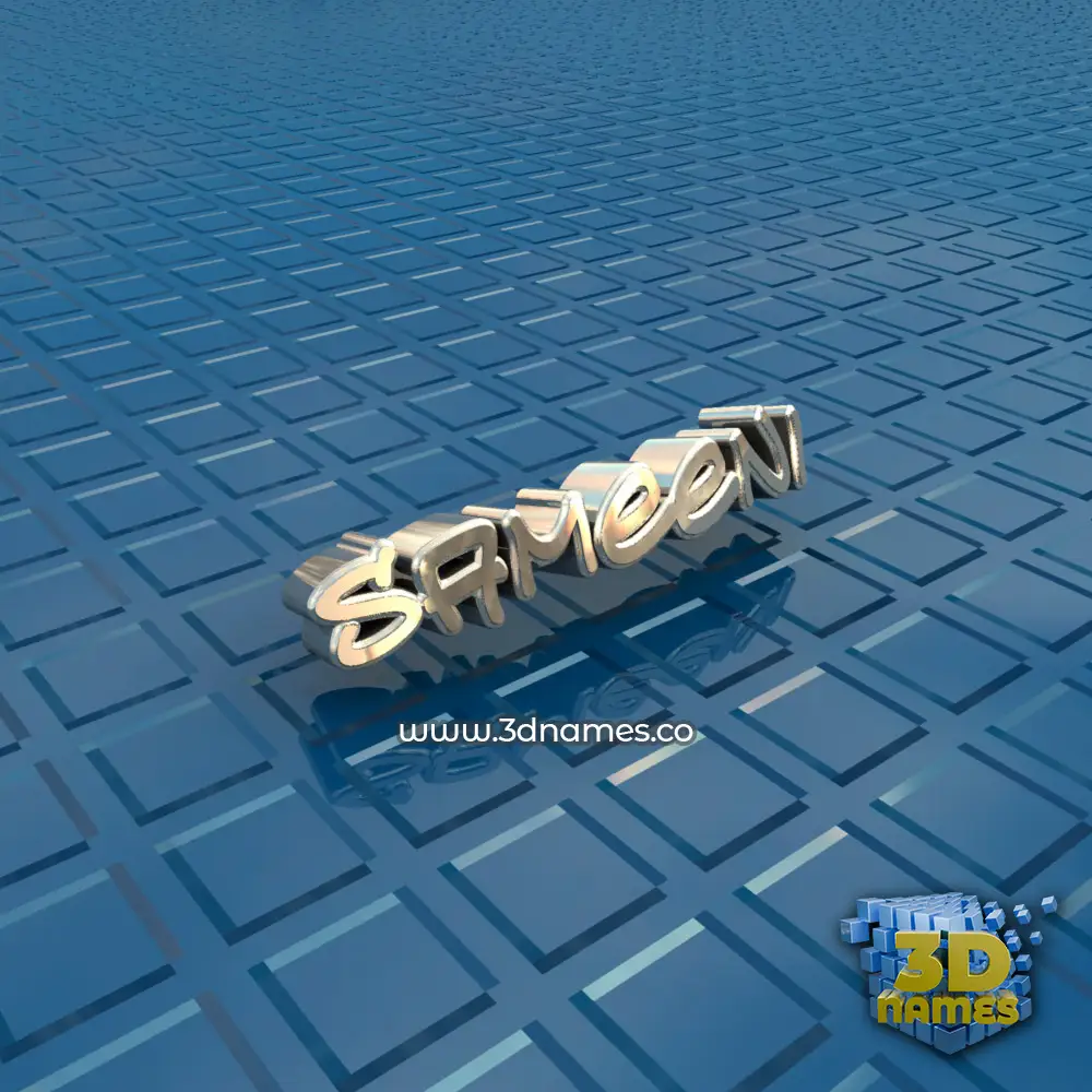 sameeni in Blue Bling style - 3D name wallpaper