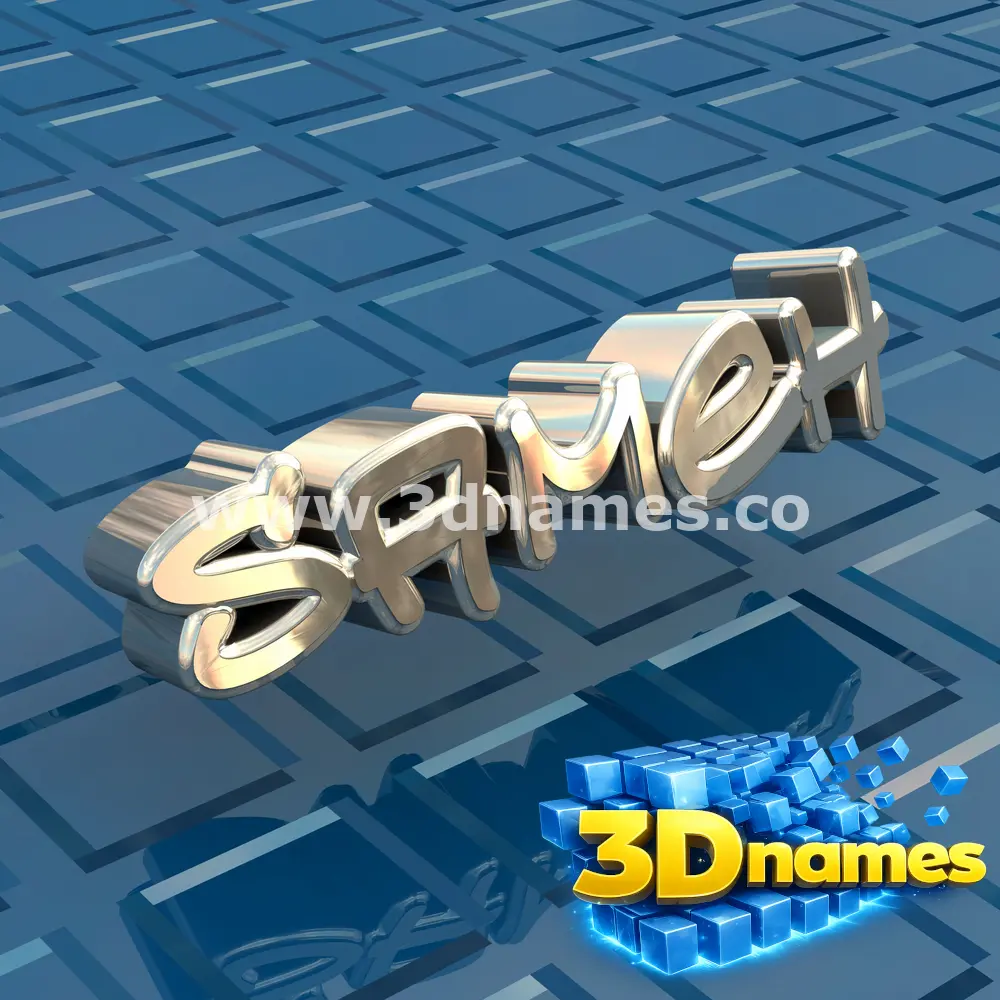 sameh in Blue Bling style - 3D name wallpaper