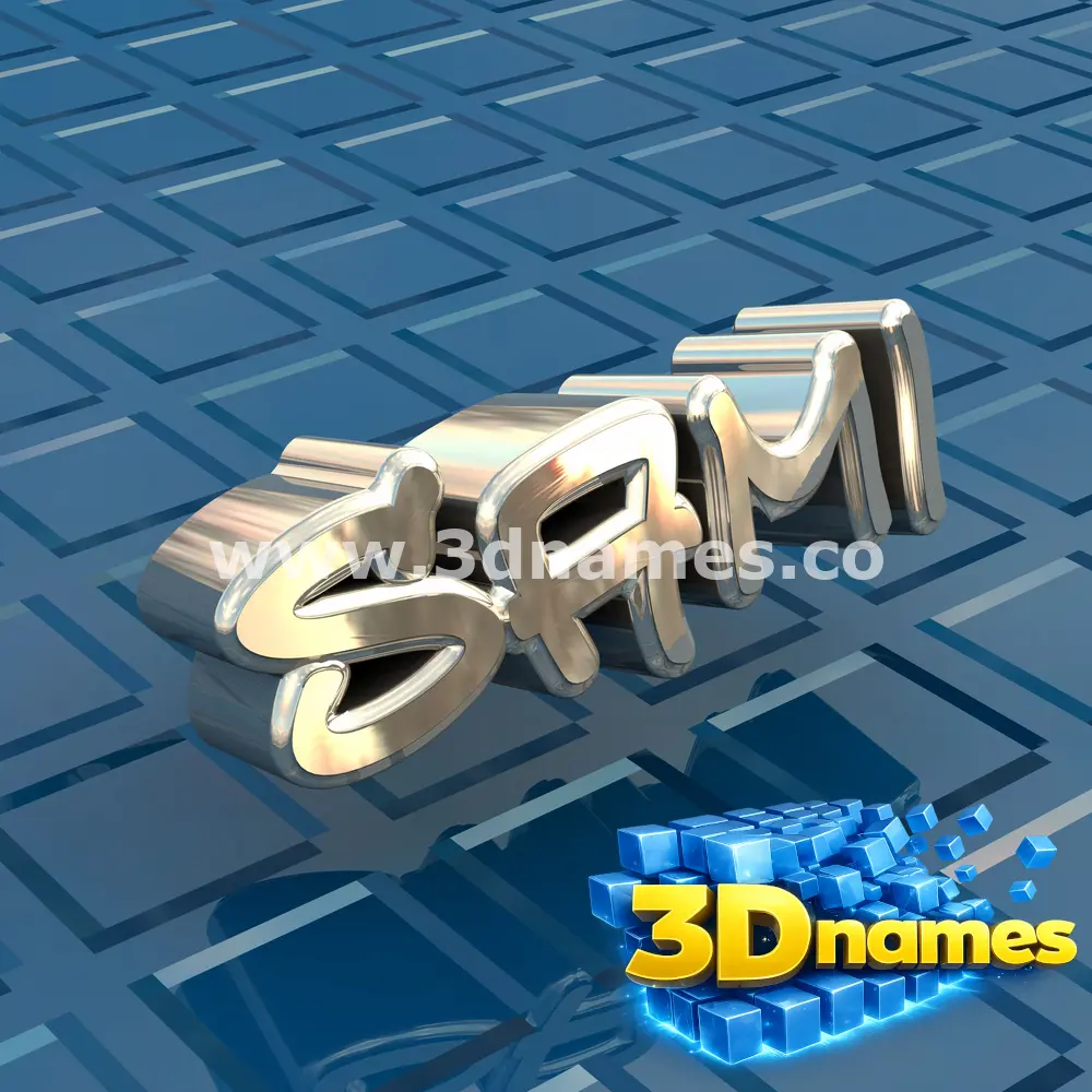 sami in Blue Bling style - 3D name wallpaper