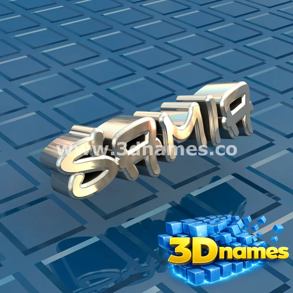 samia in Blue Bling style - 3D name wallpaper
