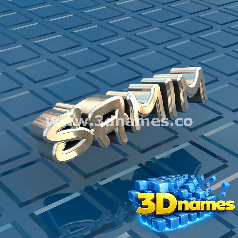 samim in Blue Bling style - 3D name wallpaper